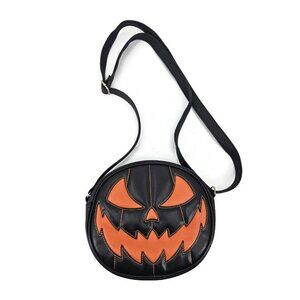 Pumpkin Kult Love Pain Stitches Jack O Lantern Pumpkin Handbag Black 2 Faces